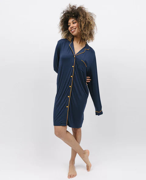 Cosmo Navy Knit Nightshirt 9808