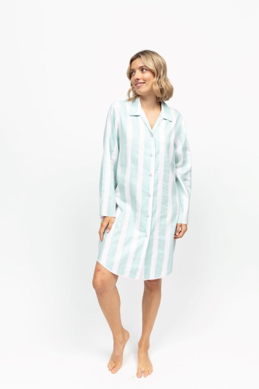 Francesca Mint Stripe Nightdress 5328