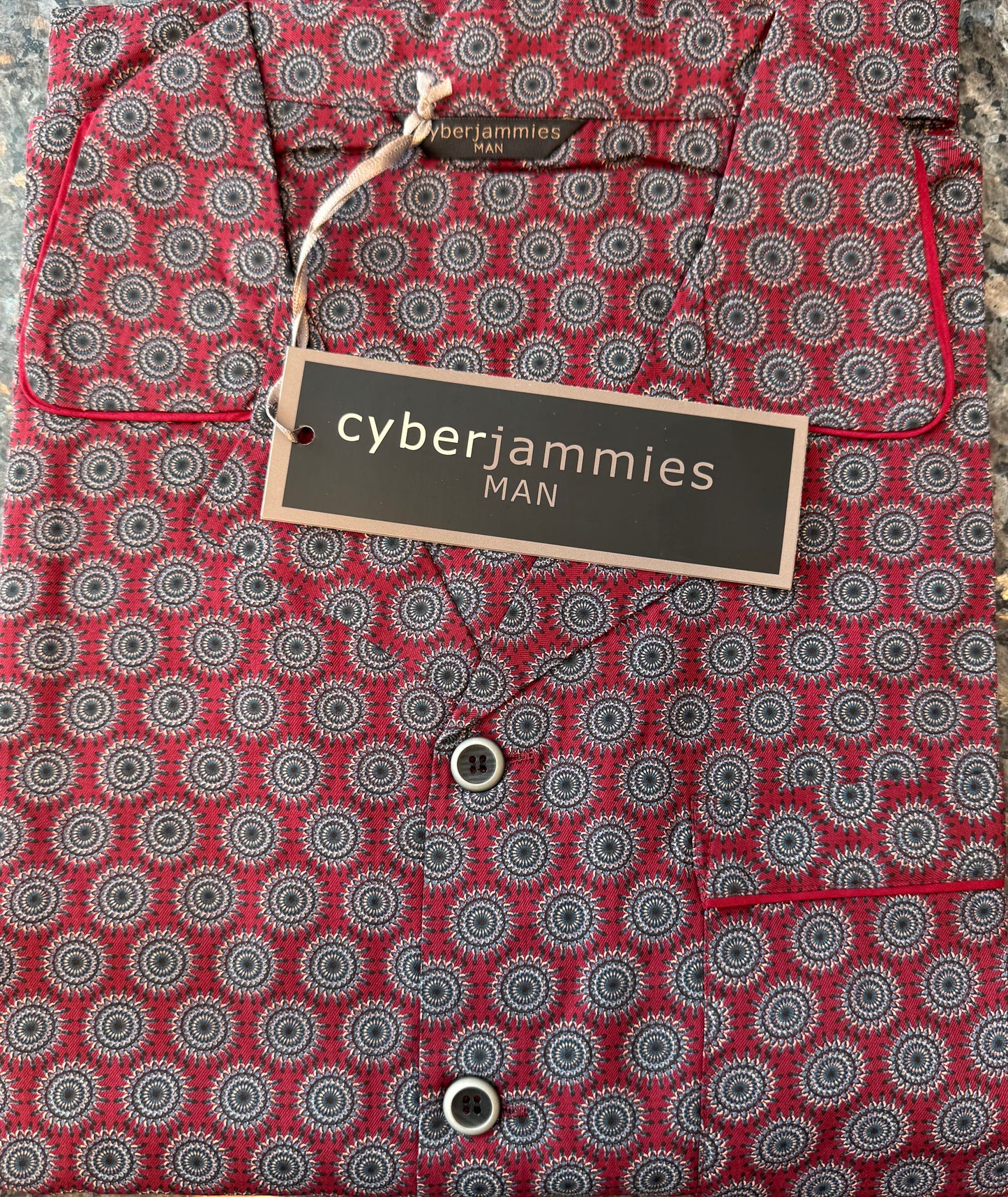 Claret And Blues Woven Top 6019