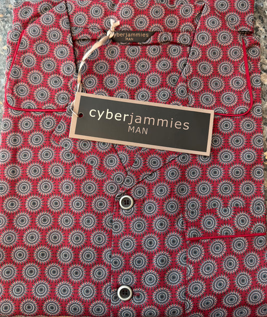 Claret And Blues Woven Top 6019