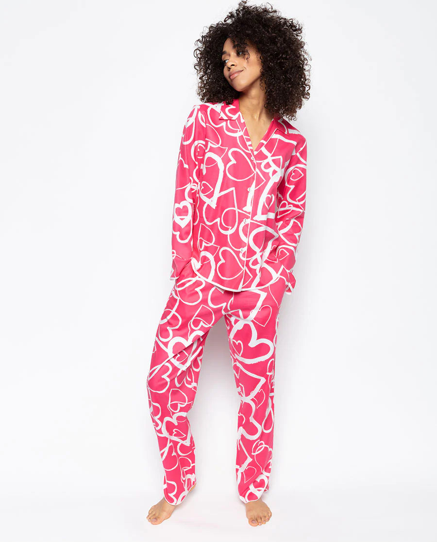 Mallory Pink Heart Pyjama Set