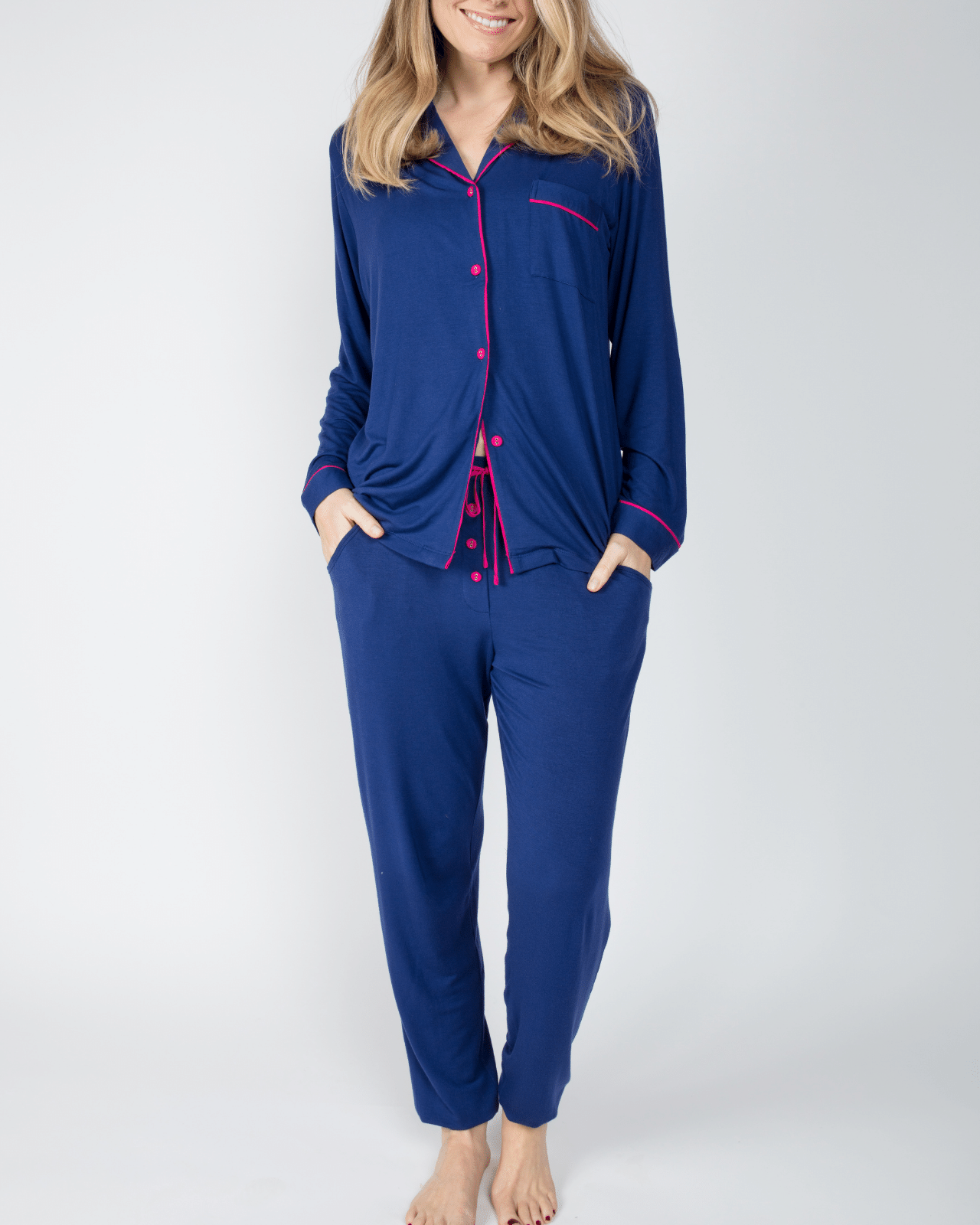 Ariana Navy Knit PJ Set