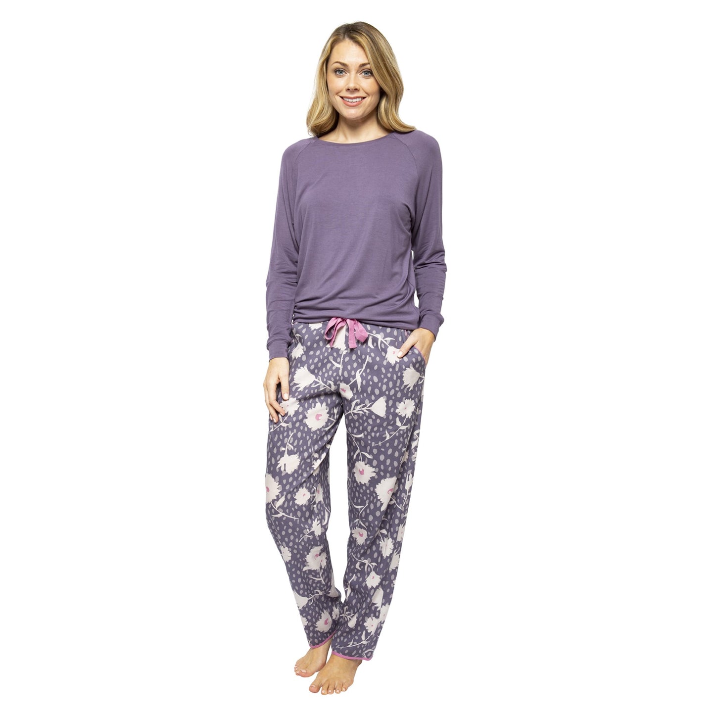 Serena Floral Grey PJ Pant 4553