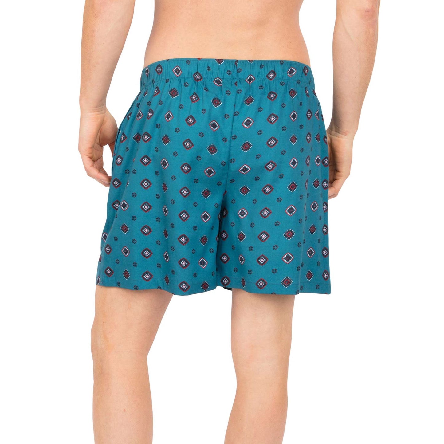 Lewis Teal Geo Cotton PJ Shorts