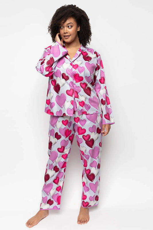 Viola Heart Print Pyjama Set 9558/9559