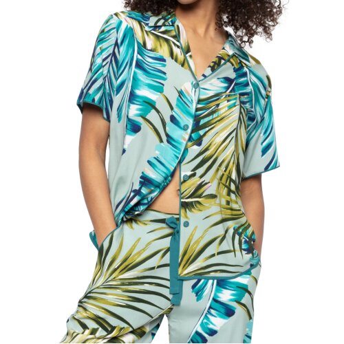 Eleanor Palm Leaf Print Top