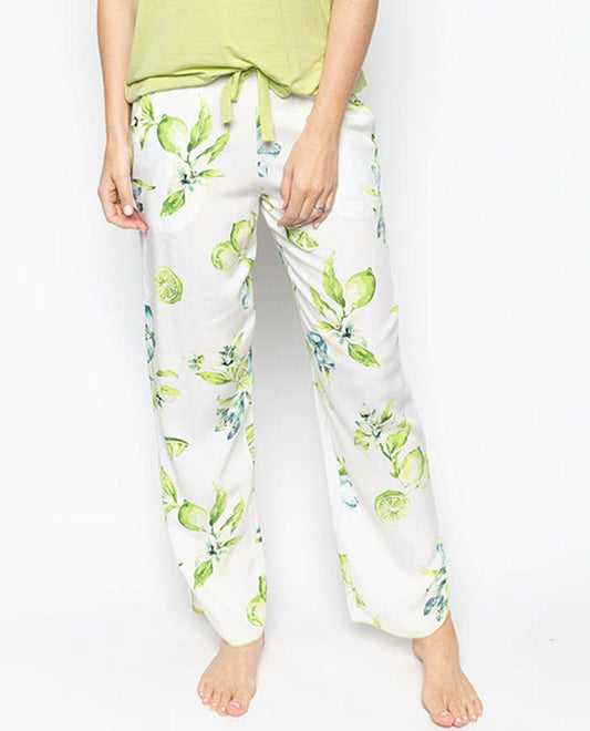 Gina Lime Print Pyjama Pant