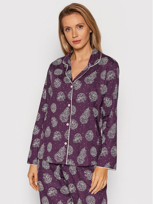 Margo Pinecone Print Pyjama Top 4973