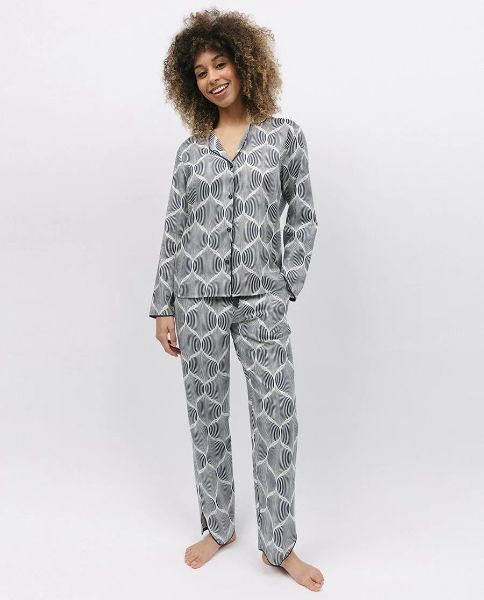 Nicole Cream Geo Print PJ Set 9766/9767