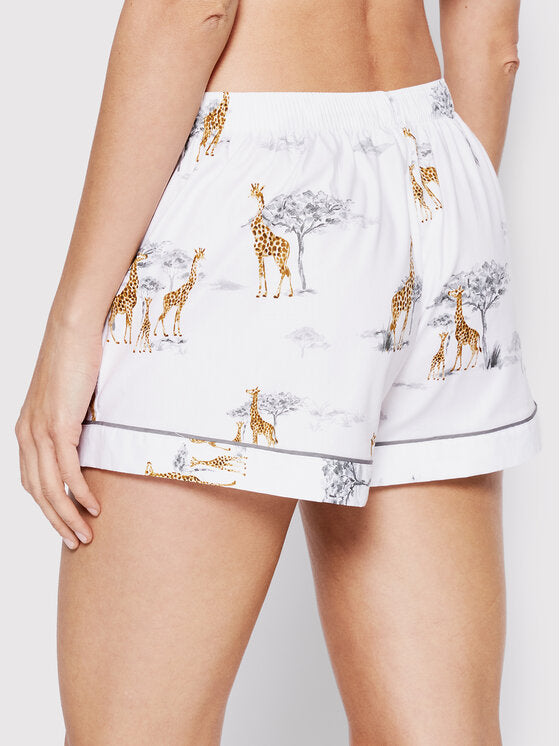 Carly Giraffe Print Pyjama Shorts