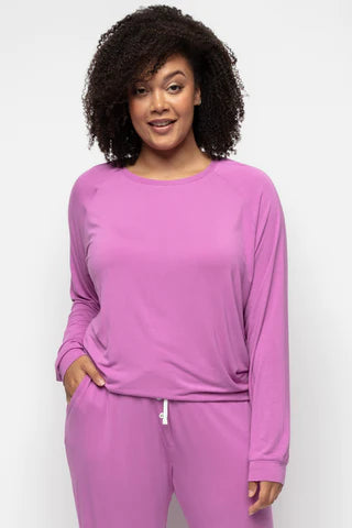 Hannah Pink Knit Slouch Top