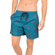 Lewis Teal Geo Cotton PJ Shorts