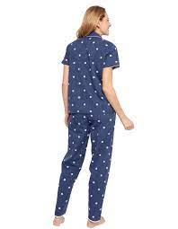 Nora Rose Ellen Blue  Embroidered  PJ Set