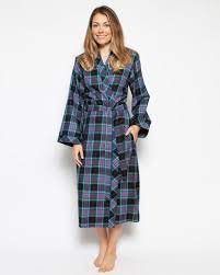 Ezme Green Heart Plaid Robe