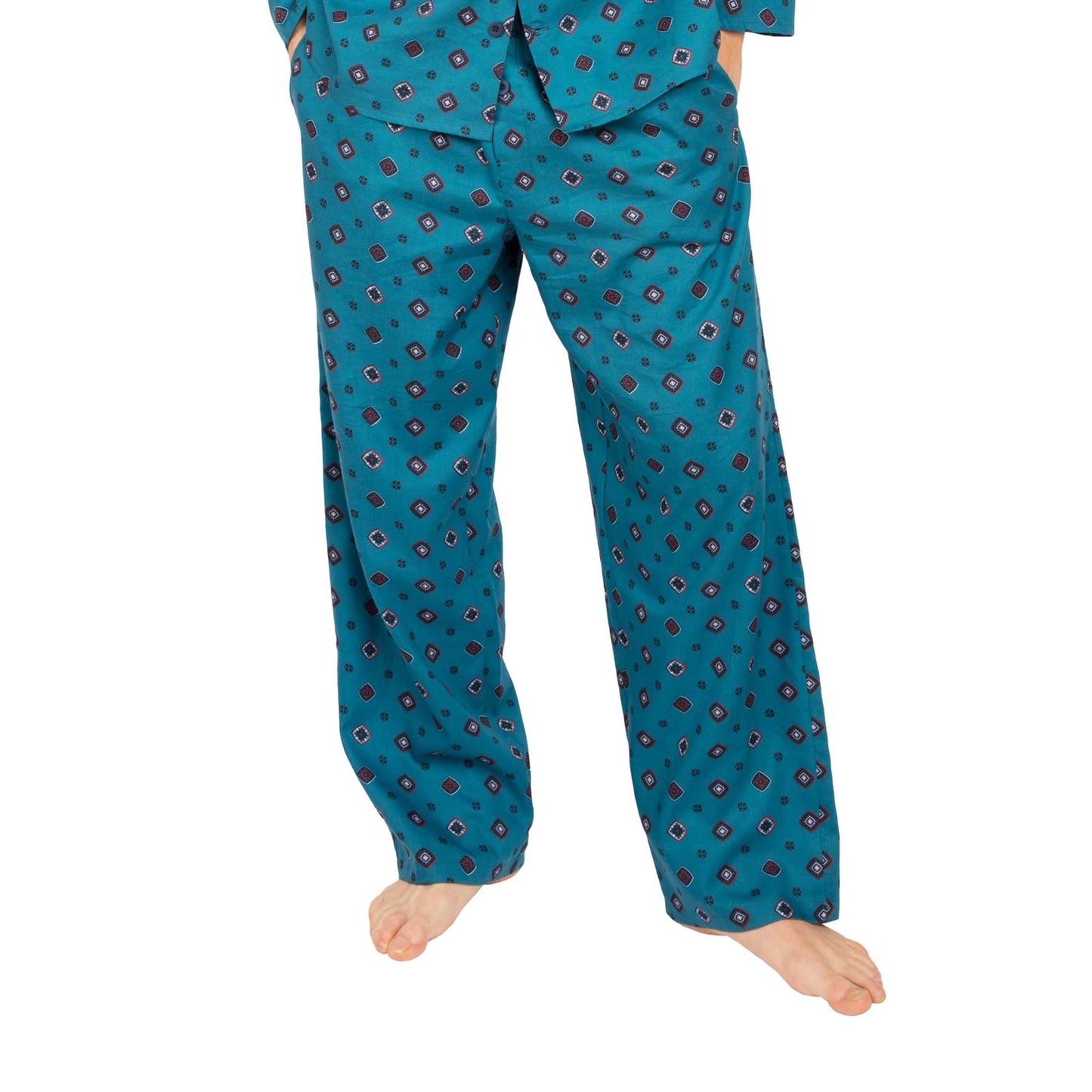 Lewis Teal Geo Cotton PJ Pant