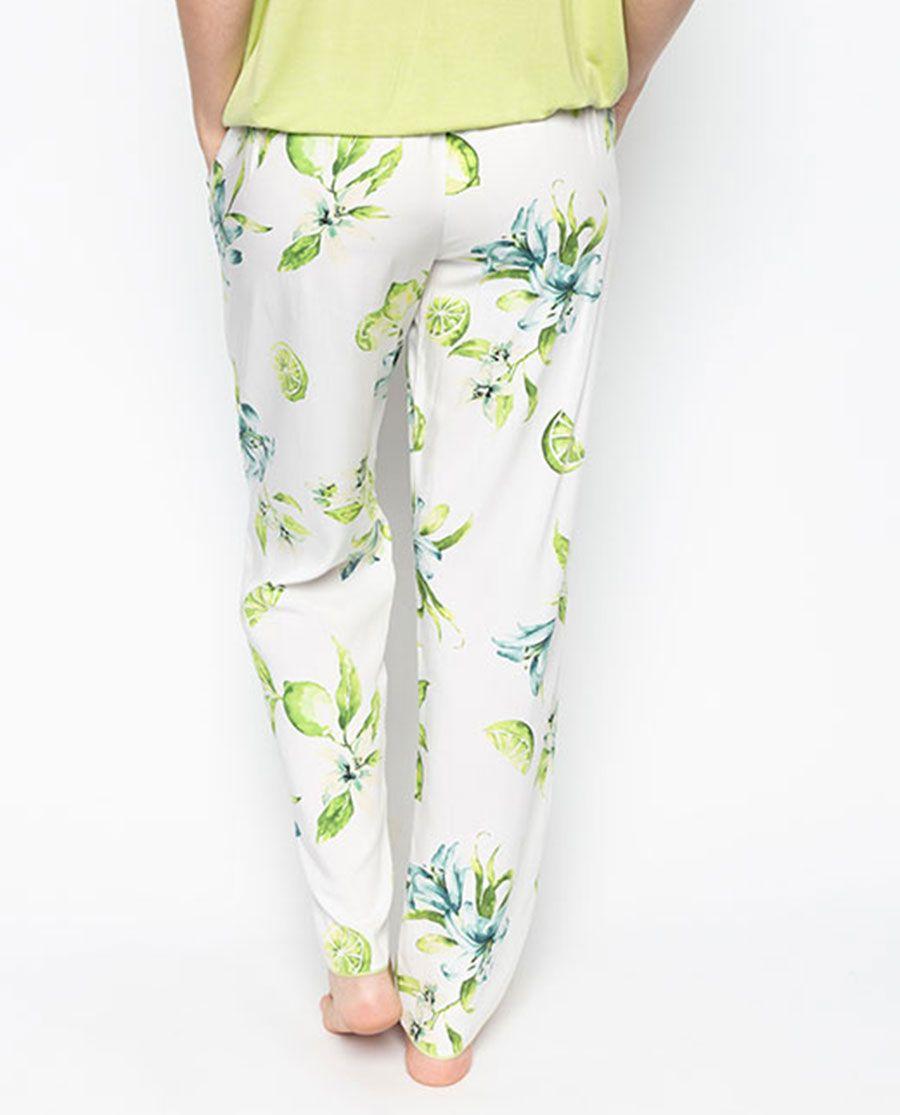 Gina Lime Print Pyjama Pant