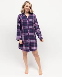 Edie Navy Check Nightshirt 0467