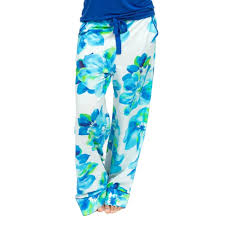 Ashley Blue Floral Pant And Cami Pyjama Set 5384/5376
