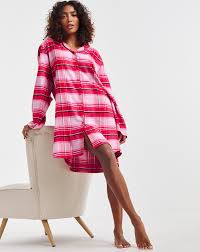 Noelle Red Check Flannel Nightshirt 0515