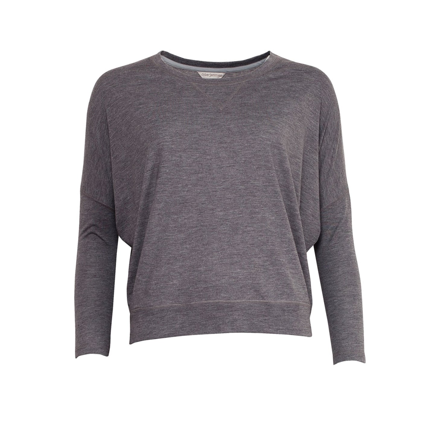 Lotus Flower Grey Knit Top 3/4 Sleeve