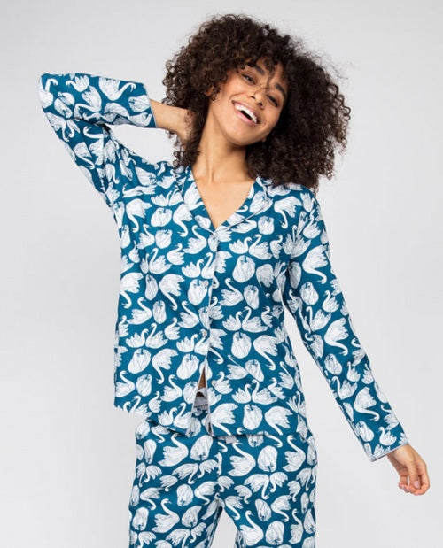 Maria Swan Print Pyjama Set