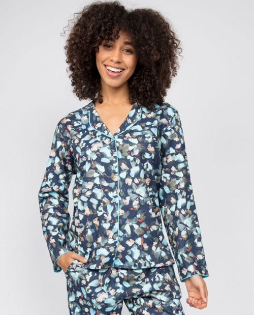 Freya Leaf Print Pyjama Top